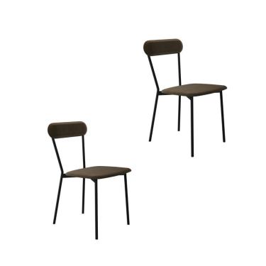 Imagem de Cadeira Vintage Emília Fixa C-4 Pes 450 X 505 X 810 Mm C-2 Un.vld.sand Veludo Sand