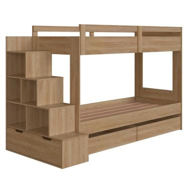 Imagem de Beliche Infantil Com Escada E 4 Gavetas Infix C06 Aveiro - Mpozenato