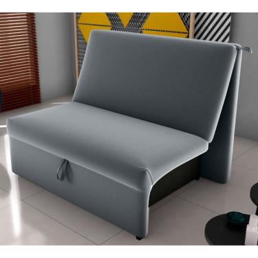 Imagem de Sofá Cama Para Descanso Alice Veludo Cinza