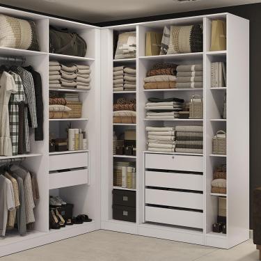 Imagem de Guarda-roupa Sem Portas Closet Kappesberg Adapt Branco 80cm