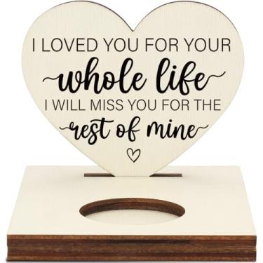 Imagem de Castiçal Memorial Tealight com verso "I Loved You for Your Whole Life", placa de lembrança em forma de coração, presente de luto de simpatia, LMM8