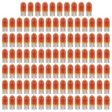 Imagem de DUSCOKE 100 peças T10 194 lâmpadas de seta de luz de freio de carro - 12V 5W 168 2825 W5W lâmpada miniatura lanterna traseira carro pé plano mini luzes - lâmpadas indicadoras de largura de halogênio