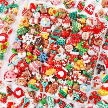 Imagem de Vellibring 120 unidades de resina de Natal Slime Charms 60 estilos
