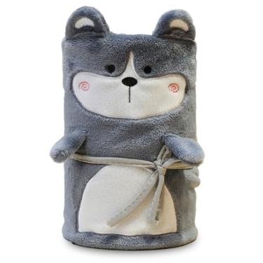 Imagem de Cobertor infantil fofo e fofo de 102 cm × 167 cm para meninos, bebês e crianças, manta de lã macia para berço, berço, carrinho de bebê, chá de bebê perfeito, presente de aniversário e recém-nascido