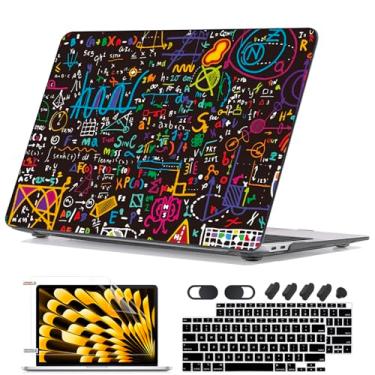 Imagem de Seanai Capa para MacBook Air de 13 polegadas 2021, 2020, 2019, 2018, A2337, M1, A2179, A1932, capa rígida de plástico com estampa resistente a arranhões para Mac Air M1 13.3 Touch ID, matemática