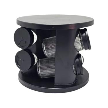 Imagem de Porta Condimentos Giratório com Potes de Vidro – Organizador de Temperos de Cozinha 6 Potes – Design Moderno e Prático