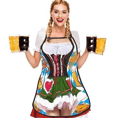 Imagem de avental de Oktoberfest,avental do cozinhar de Oktoberfest - Avental bávaro para festival de cerveja feminino e masculino para churrasco cozinha Hoghaki