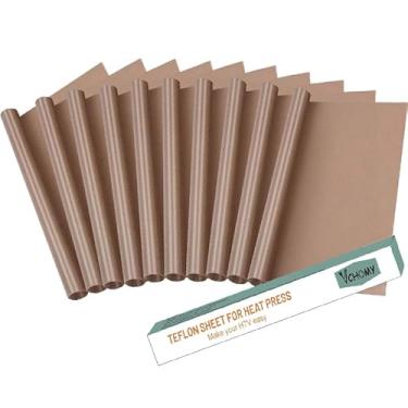 Imagem de Folhas grandes de teflon de 40 x 61 cm para máquina de prensa térmica, rolo de papel PTFE reutilizável antiaderente para transferência de calor por sublimação Cricut, HTV passar, assar (10)