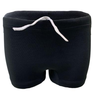 Imagem de Sunga Infantil Preto Lisa Cordão Ajustavel Proteção Solar Uv Praia Piscina Juvenil Natação Kids-Masculino