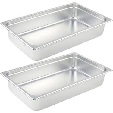 Imagem de Kit Com 2 Cubas Gn Gastronômicas Rechaud Buffet Inox 1 Por 1 x 100 - A