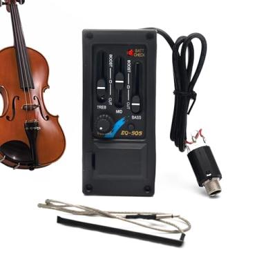 Imagem de Shakven Guitar Equalizador Piezo Captador Amplificador Tuner, Transdutor Elétrico para Guitarra Acústica,Amplifica o tom da guitarra Eletroacústica Captadores de guitarra - Controle de volume preciso