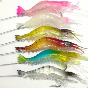 Imagem de Isca Artificial Sabiki Glow Fluorescente 7 Camarões Girador