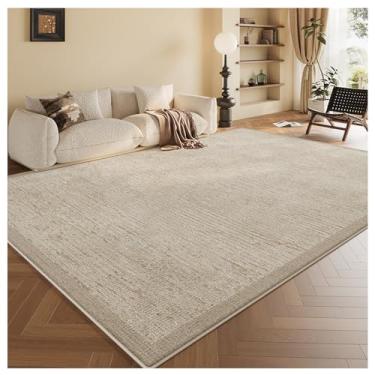 Imagem de SPXMQSS Tapetes laváveis para sala de estar, sala de estar macia, antiderrapante, tapete resistente à la suciedad y Easy de Mantener para quarto, sala de jantar, escritório em casa, marrom, B 240 x