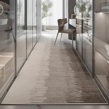 Imagem de HGTRH Corredor de corredor antiderrapante por metro, tapete de cozinha corredor lavável, corredor de cozinha moderno corredor de borracha antiderrapante, tapete longo para tapetes de cama sala de