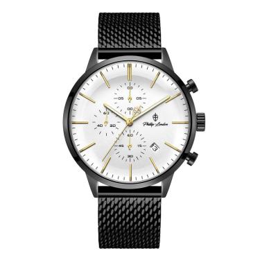 Imagem de Relógio Masculino Sherlock White Black 42mm