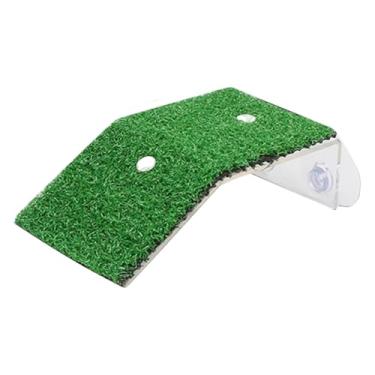 Imagem de Ｂｅｓｇａ Plataforma para tartarugas tomar sol, acessórios resistentes, presentes com grama artificial, aquário, alimentação, descanso, terraço para répteis, S