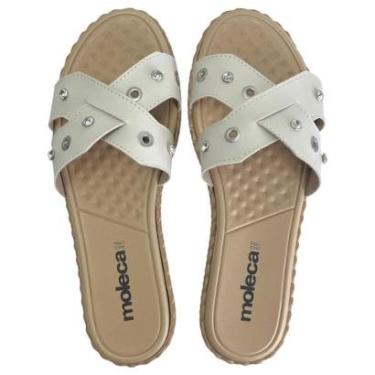 Imagem de Chinelo Rasteirinha Feminina Moleca Slide com Strass-Feminino