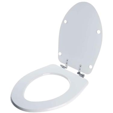 Imagem de Assento Sanitario Poliester Soft Close Ametista Branco Para Vaso Pettra 6lpf