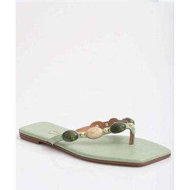 Imagem de Rasteirinha Feminina Pedras Sintéticas Vizzano-11170, Verde, 37