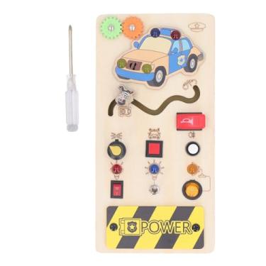 Imagem de CUOFYUNL Light Up Switch Board Educacional Basswood Hand Eye Coordenação LED Interruptor de luz Placa sensorial para crianças