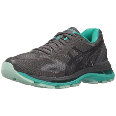 Imagem de ASICS Tênis de corrida feminino Gel-Nimbus 19 Lite-Show, Cinza escuro/preto/reflexivo, 7.5