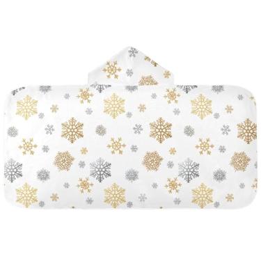 Imagem de Burbuja Toalha de banho com capuz de laço rosa para crianças, toalha de praia de pelúcia macia absorvente para chá de meninas e meninos 3-10 anos, 61 x 127 cm