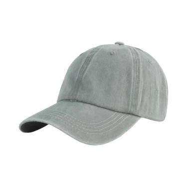 Imagem de Boné Unissex Ajustável Estilo Dad Hat 100% Algodão Jeans Lavado  Boné 