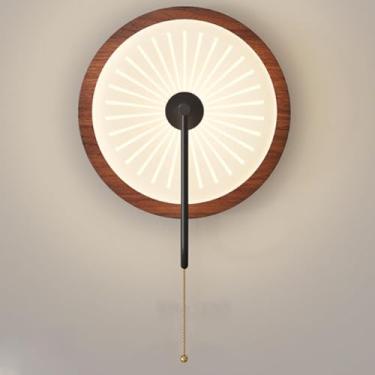 Imagem de Luminária de parede de madeira com LED, ideal para quarto infantil, com design em formato de estrela, perfeita para cabeceira com luz branca quente, ideal para meninos e meninas. 16W de potê