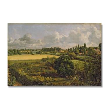 Imagem de NHLDZYH Impressão em tela estilo John Constable (paisagem 51), painel de tela de paisagem romântica, decoração de parede com tema de natureza para quarto ou escritório. 30 x 45 cm. Somente tela