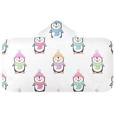 Imagem de Burbuja Toalha de banho com capuz de laço rosa para crianças, toalha de praia de pelúcia macia absorvente para chá de meninas e meninos 3-10 anos, 61 x 127 cm