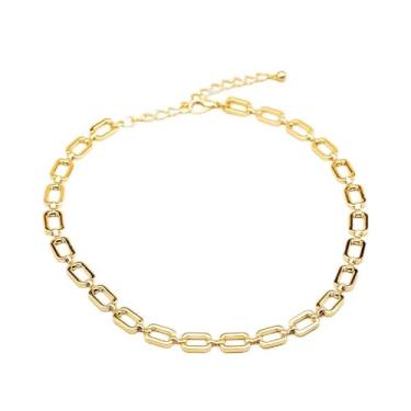 Imagem de Colar de corrente de ouro grosso para mulheres