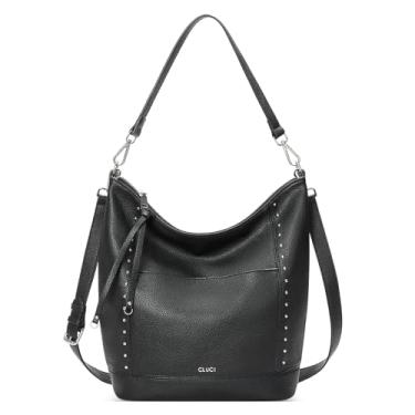 Imagem de Bolsas CLUCl para mulheres, bolsas transversais para mulheres, bolsas Hobo, bolsa transversal grande, bolsa tiracolo feminina para trabalho, viagens, Preto, Large, Hobo