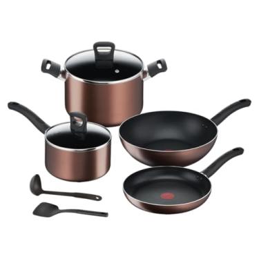 Imagem de Jogo de Panelas 4 Peças Tefal Day by Day, Bronze, com Revestimento Antiaderente Titanium, Thermo-Sinal®, Fundo de Indução e Alta Espessura