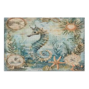 Imagem de Quebra-cabeças adultos de mapas náuticos de cavalo-marinho com letras nas costas 1000 peças