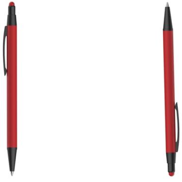 Imagem de Caneta Esferográfica Retrátil, Alumínio Reciclável, Escrita Azul, Refil Parker, Corpo em Bambu, Kit com 1 e Unidades (Vermelho 2)