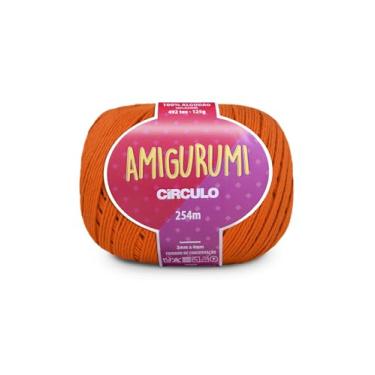 Imagem de Linha Fio Amigurumi Círculo 125g 254m 100 Algodão Mercerizado Crochê Tricô Artesanato Colorido (4445 - TANGERINA)