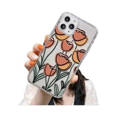 Imagem de Capa De Telefone Floral Em TPU Para Samsung S23 Ultra S22 S21 A54 A53 