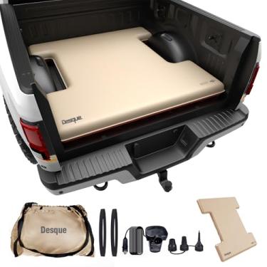 Imagem de Desque Colchão Para Caçamba De Caminhão De 6 A 6,5 Pés, Tapete Autoinflável, Caçamba Curta De Caminhão De Tamanho Normal Para Acampamento Ao Ar Livre, Acessórios Para Barraca De Caminhão, Bomba De A