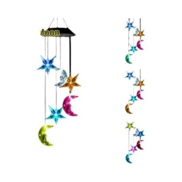 Imagem de Luz Solar LED À Prova d'Água Com Mudança De Cor, Sino De Vento Com Bol