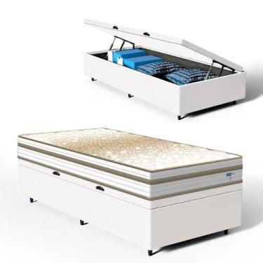 Imagem de Cama Box com Colchão de Molas Ensacadas Double Face Pillow Euro Alfa P