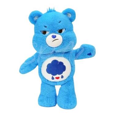 Imagem de Ursinho Carinhosos Azul Zangado 30cm Pelúcia Decoração Fofo - sem marc