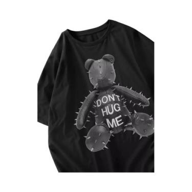 Imagem de Camisetas Femininas Oversize Com Estampa De Cachorro Verão O-Colete Ma