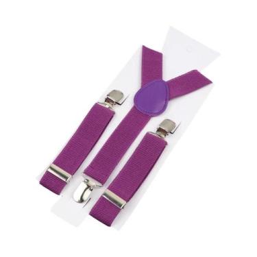 Imagem de Suspensórios Ajustáveis De Couro Elástico Em Cores Sólidas Para Crianç