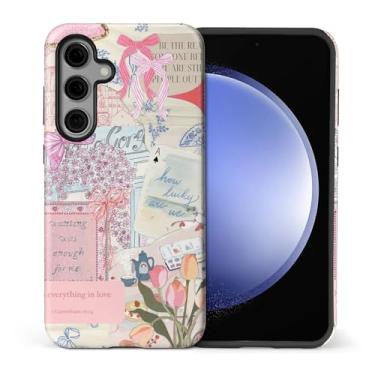 Imagem de TAMEFOX Compatível com Samsung Galaxy S24 FE, capa protetora antiqueda e arranhões - linda colagem estética feminina floral