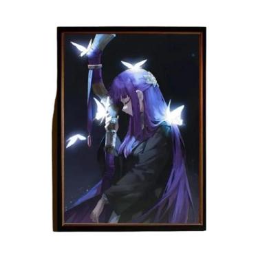 Imagem de Anime Frieren Poster Estética Minimalista para Sala de Estar Decoração