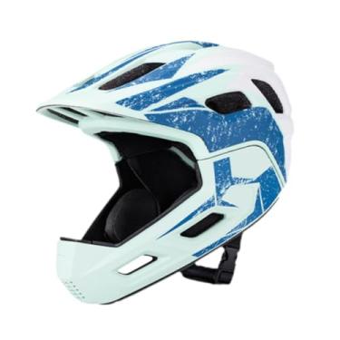 Imagem de simhoa Capacete de ciclismo infantil esportivo com absorção de impacto, ideal para crianças andarem de bicicleta ao ar livre, Azul Verde