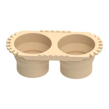 Imagem de Vaveren Copo/Bacia dobrável para limpeza e enxágue de pincéis, suporte para pincéis de pintura acrílica, tintas à base de água e guache, Bege