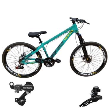 Imagem de Bicicleta 26 VikingX Tuff30 24v Cambios Shimano Pneu Slick Fino Preto1.50-Unissex