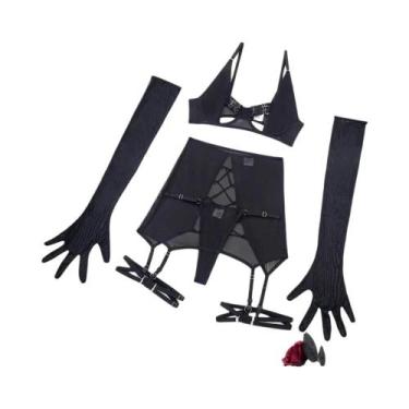 Imagem de Conjunto De Lingerie Sexy Com Alças Transparentes AVELINE 2025 Verão Q