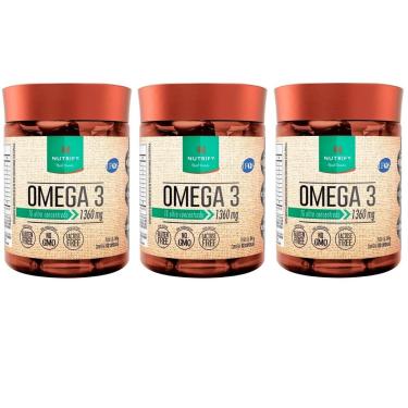 Imagem de Kit 3x Ômega 3 (1360mg) - Nutrify - 60 cápsulas-Unissex